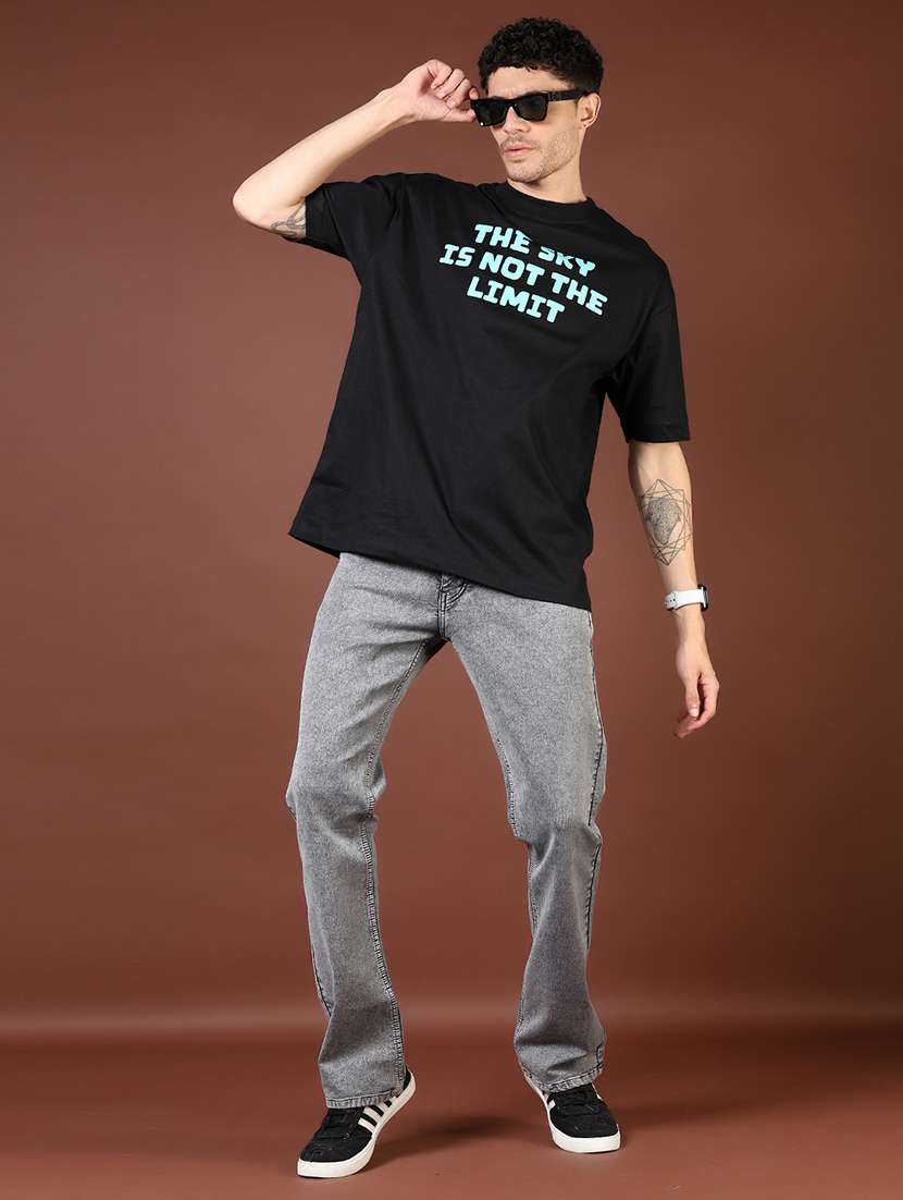 men black printed short sleeve regular fit t-shirt - 21853992 -  Standard Image - 4