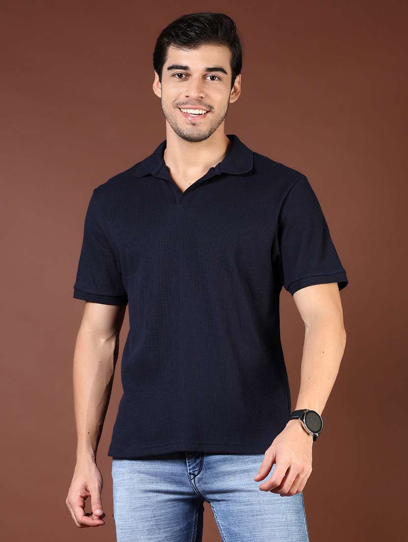 men solid short sleeve polo t-shirt - 21854017 -  Standard Image - 1