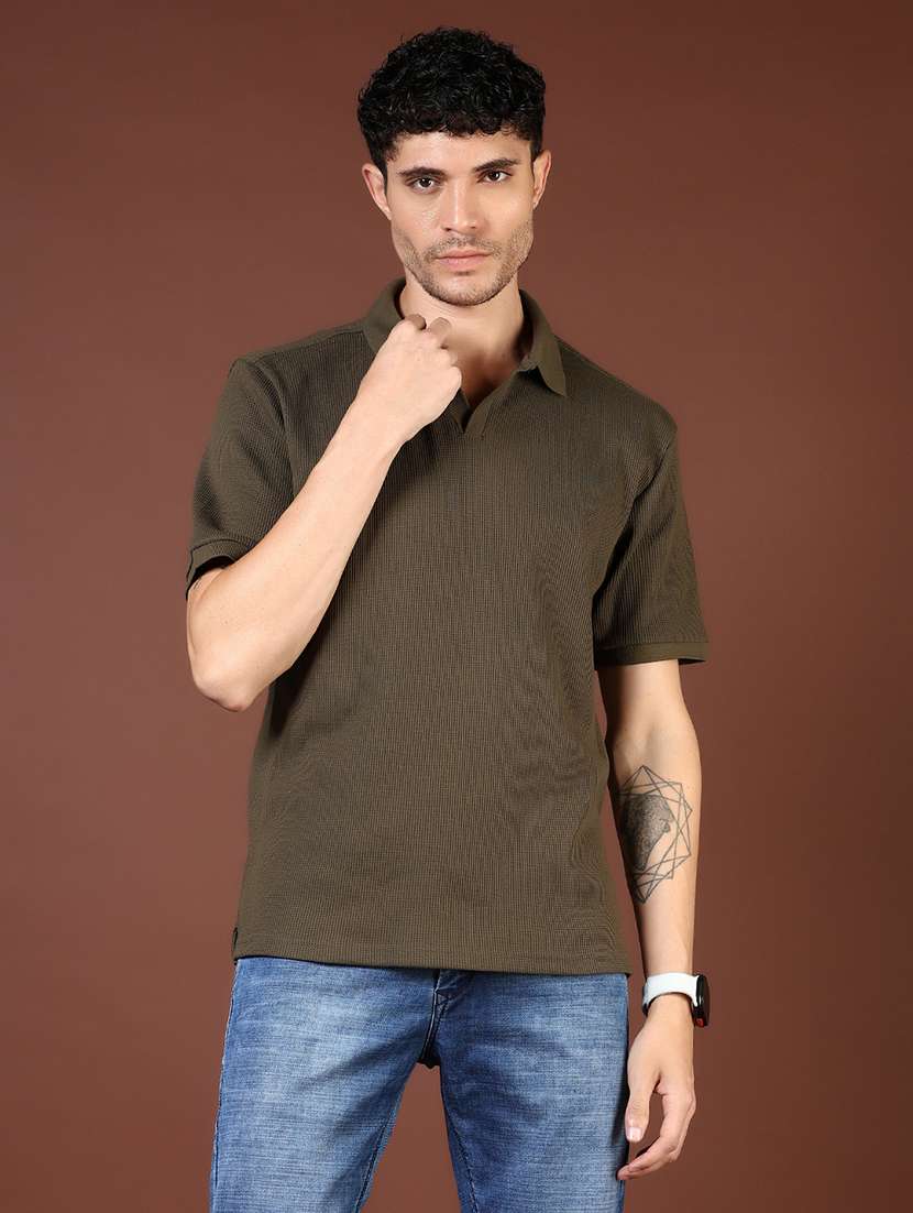 men solid short sleeve polo t-shirt - 21854018 -  Standard Image - 1