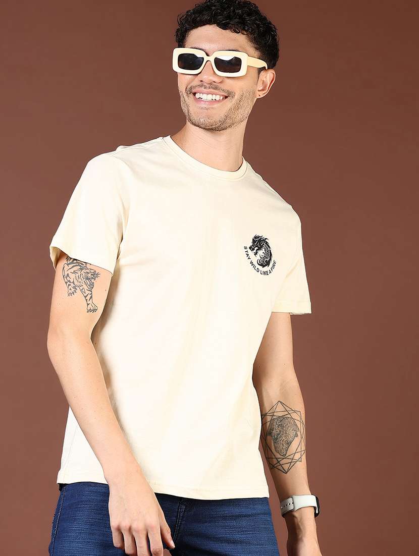 men printed short sleeve loose fit t-shirt - 21854024 -  Standard Image - 1