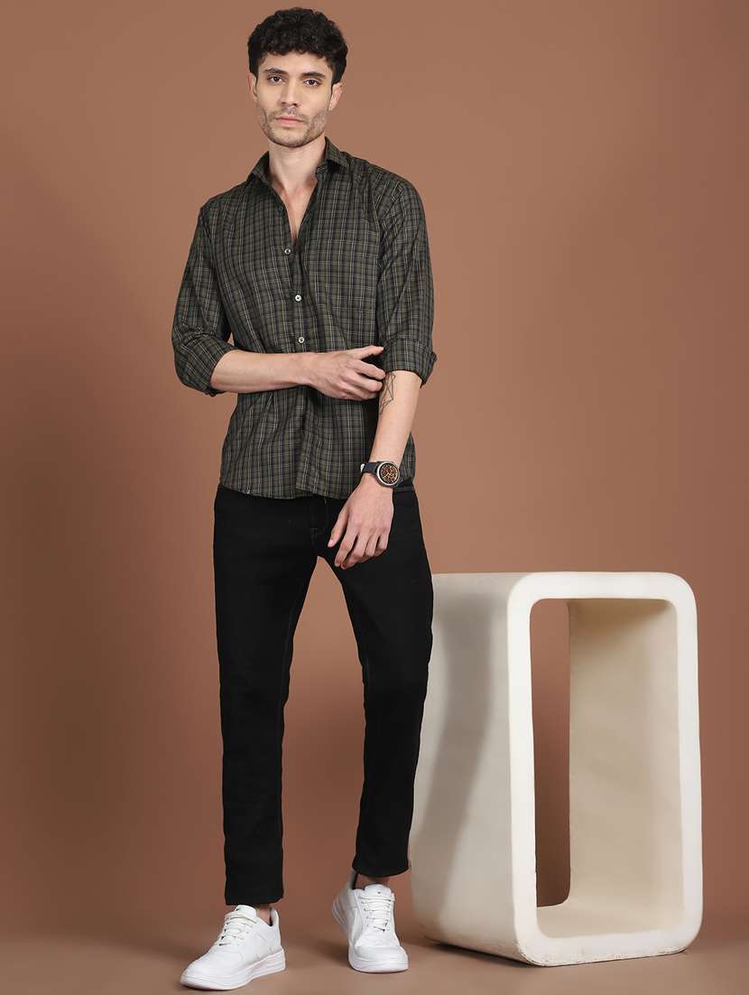 men checkered long sleeve regular fit casual shirt - 21854103 -  Standard Image - 4