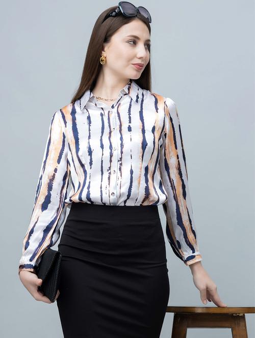women printed long sleeves regular shirt - 21854173 - Standard Image - 0