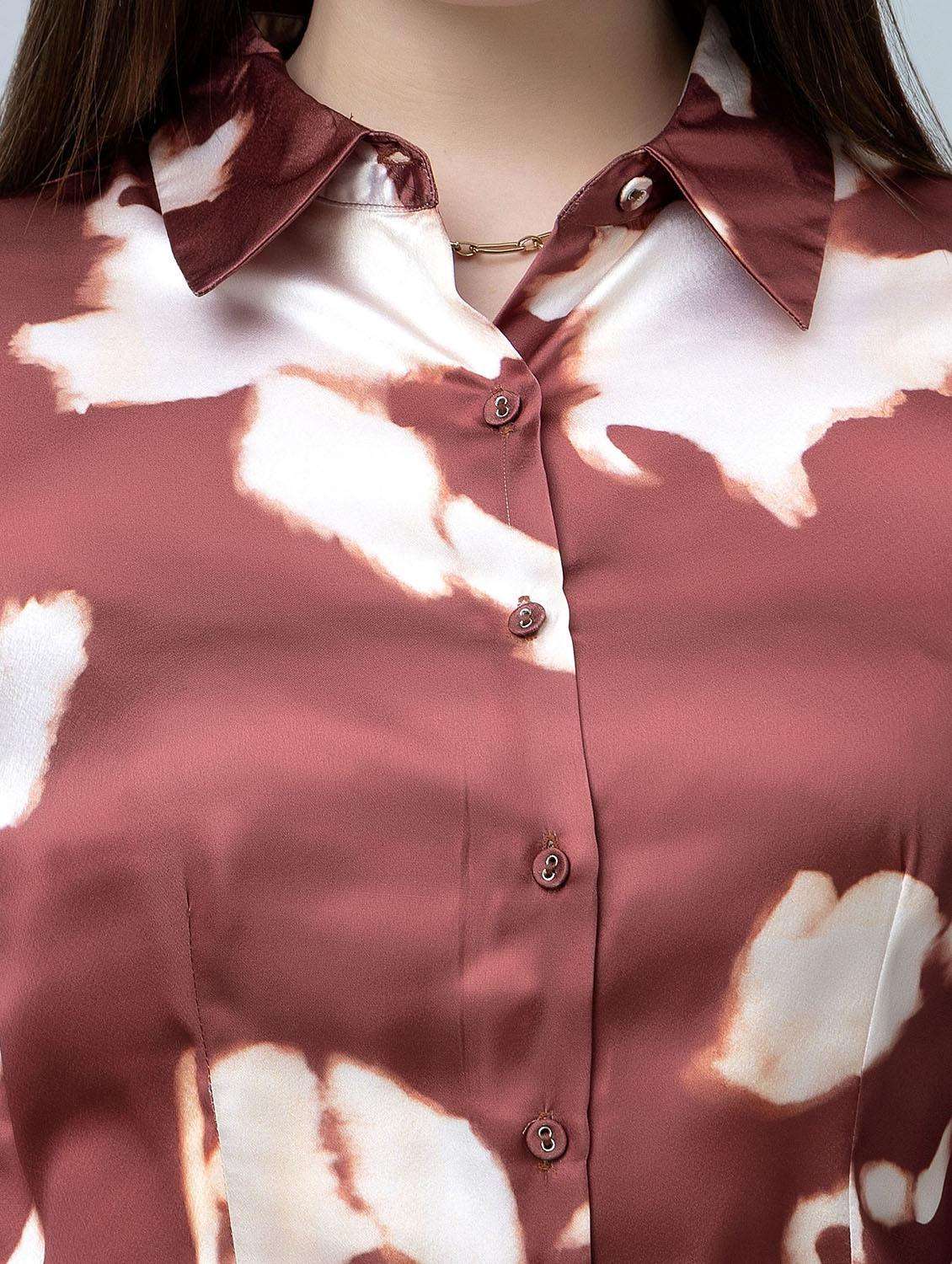 women printed long sleeves regular shirt - 21854174 -  Standard Image - 1