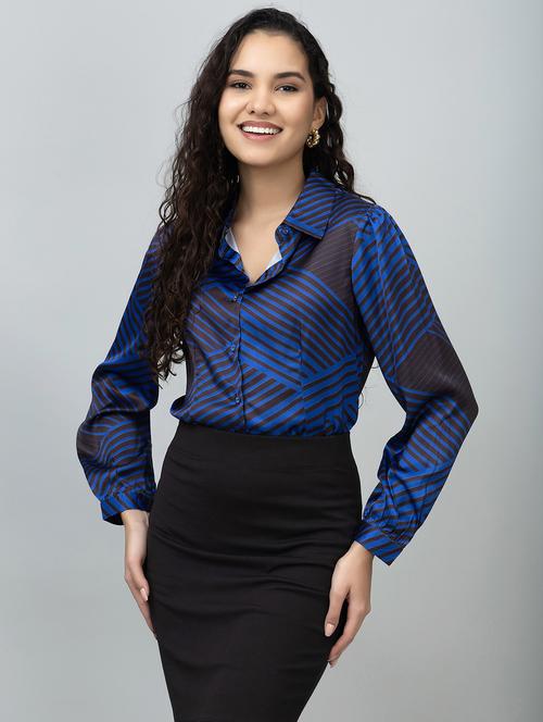women printed long sleeves regular fit shirt - 21854194 -  Standard Image - 0