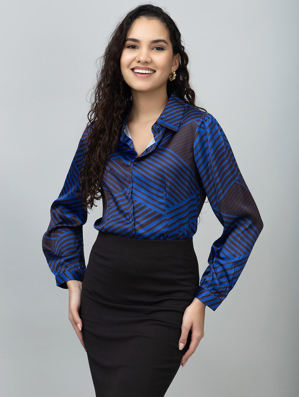 women printed long sleeves regular fit shirt - 21854194 -  Zoom Image - 0