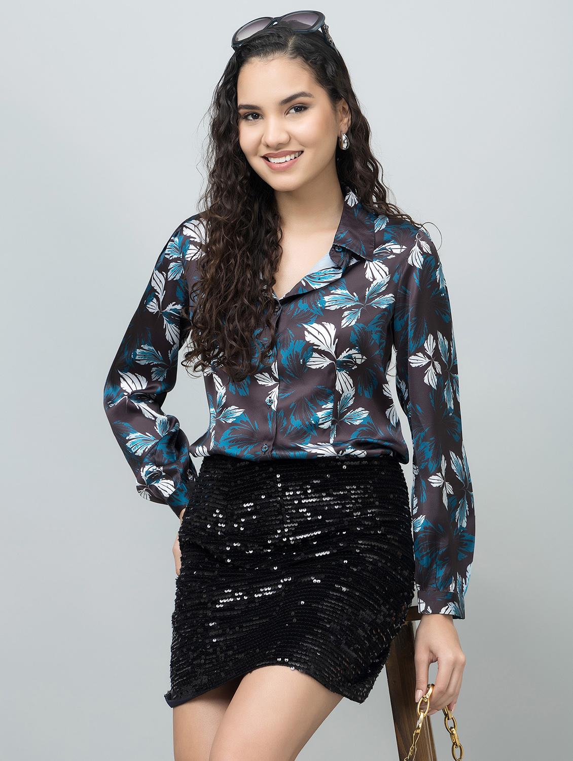 women printed long sleeves regular fit shirt - 21854197 - Zoom Image - 0