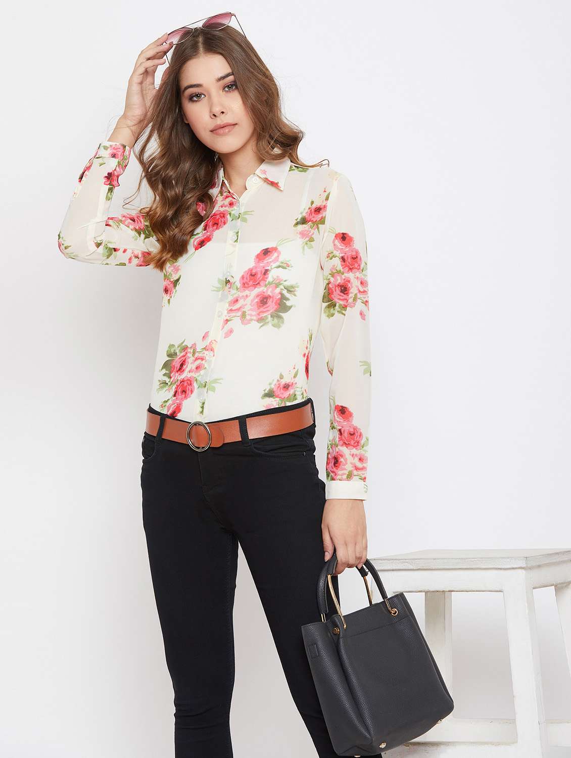 women printed long sleeves regular fit shirt - 21854203 -  Zoom Image - 0