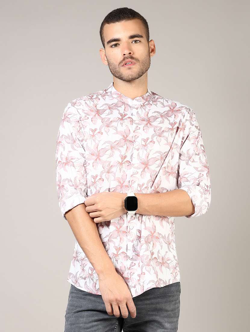 men printed long sleeve regular fit casual shirt - 21854293 - Standard Image - 1