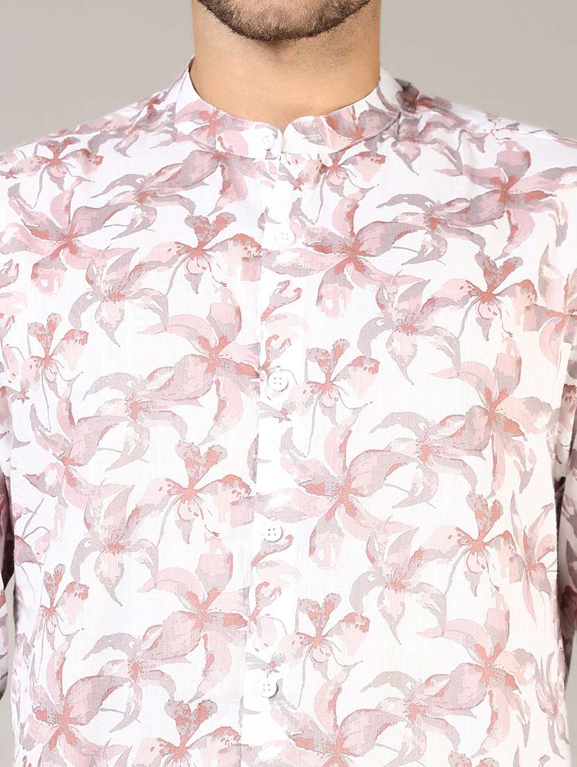 men printed long sleeve regular fit casual shirt - 21854293 - Standard Image - 4
