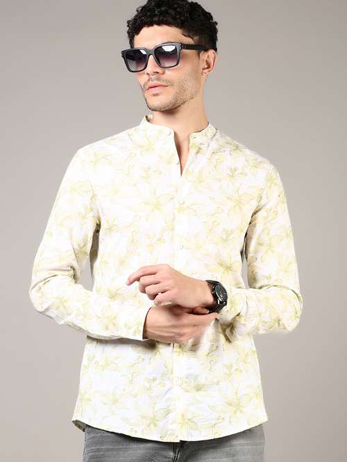 men printed long sleeve regular fit casual shirt - 21854294 - Standard Image - 0