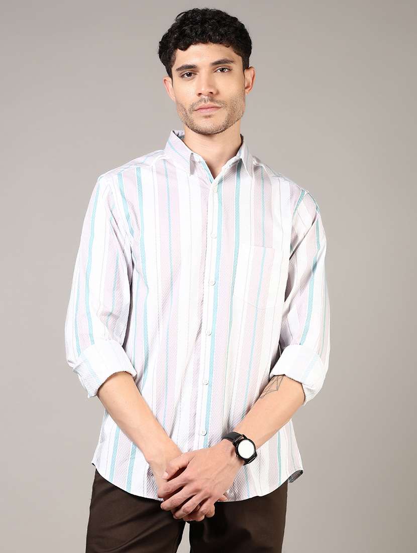 men collared long sleeve regular fit shirt - 21854297 -  Standard Image - 1