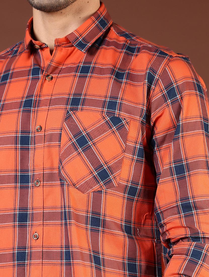 men checkered collared long sleeve shirt - 21854321 - Standard Image - 4