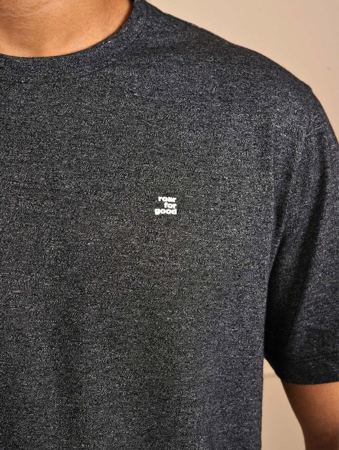 men grey solid short sleeve regular fit t-shirt - 21854343 - Standard Image - 4