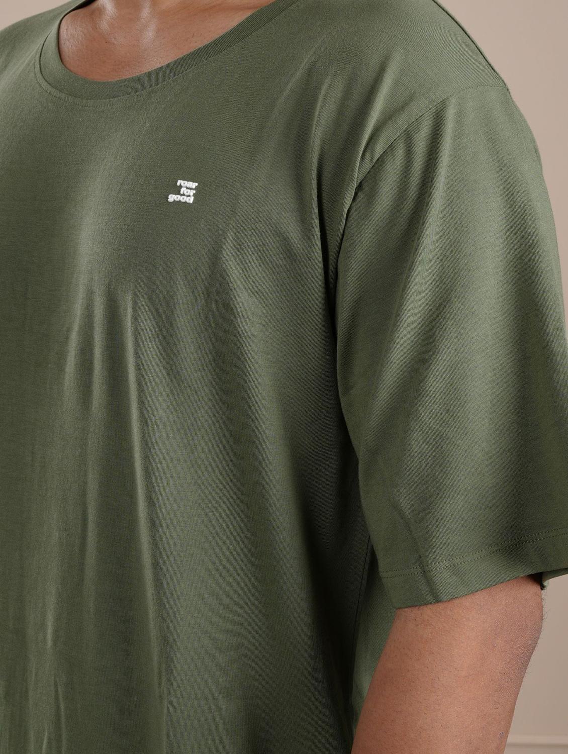 men green solid short sleeve regular fit t-shirt - 21854345 - Standard Image - 4