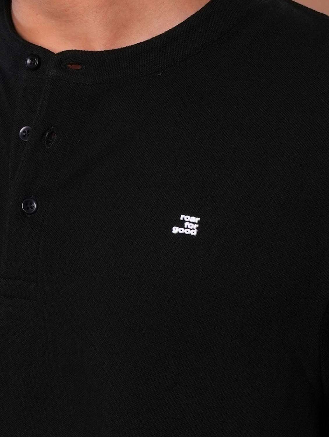 men black solid short sleeve regular fit t-shirt - 21854354 -  Standard Image - 4