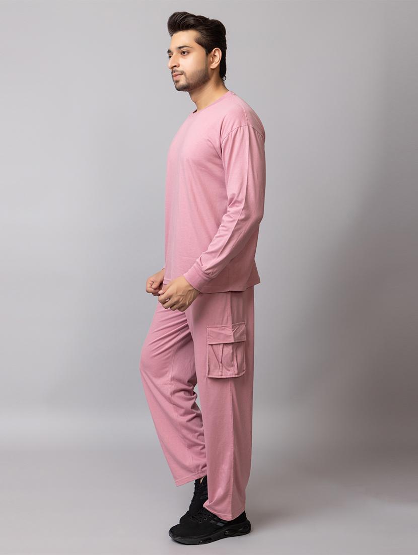 men solid full sleeve regular fit co-ord set - 21854384 -  Standard Image - 1