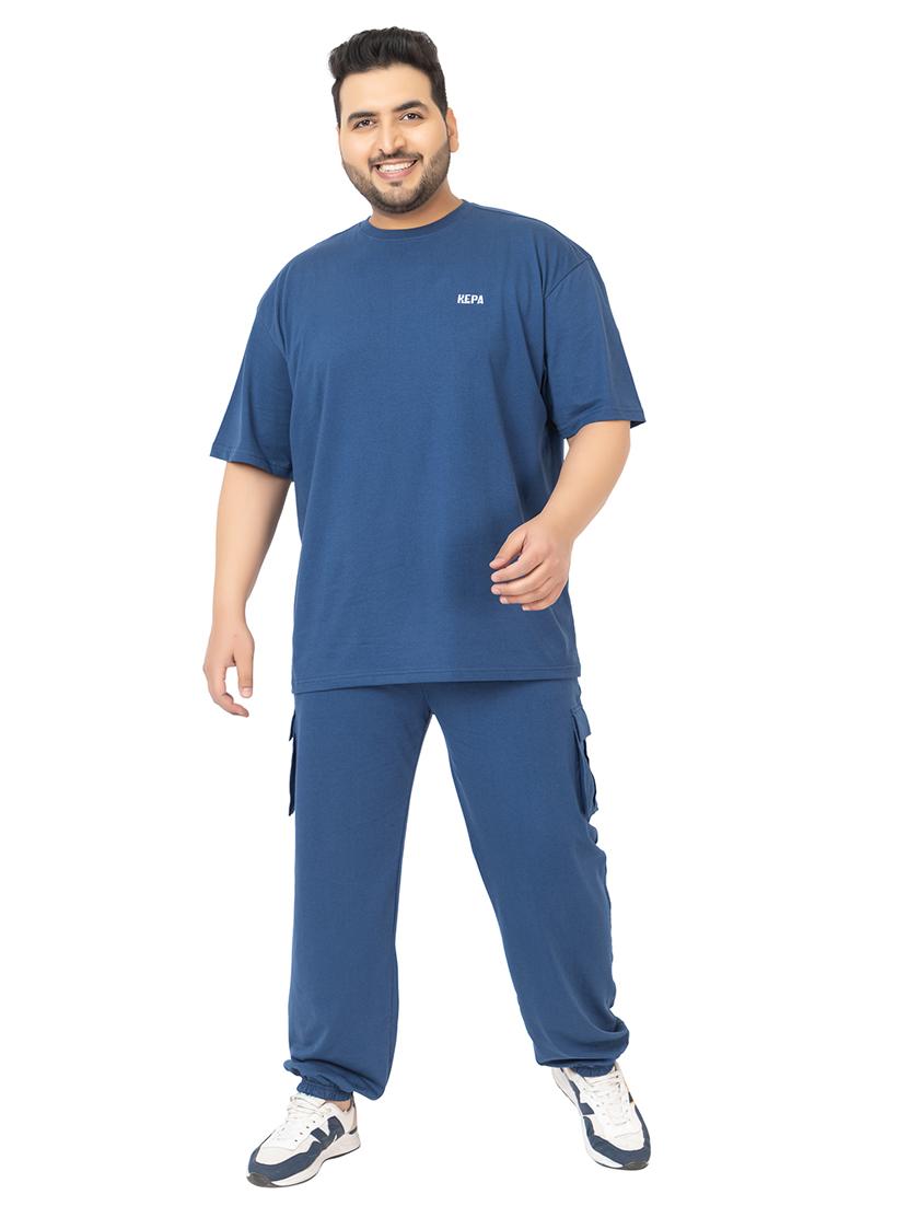 men solid short sleeve regular fit co-ord set - 21854386 - Standard Image - 4