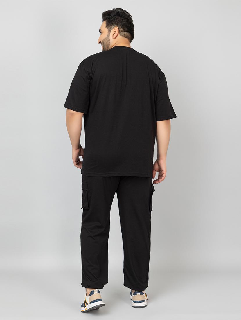 men solid short sleeve regular fit co-ord set - 21854387 - Standard Image - 4