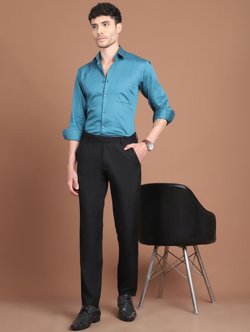 men polka dot long sleeve slim fit formal shirt - 21854516 - Standard Image - 4