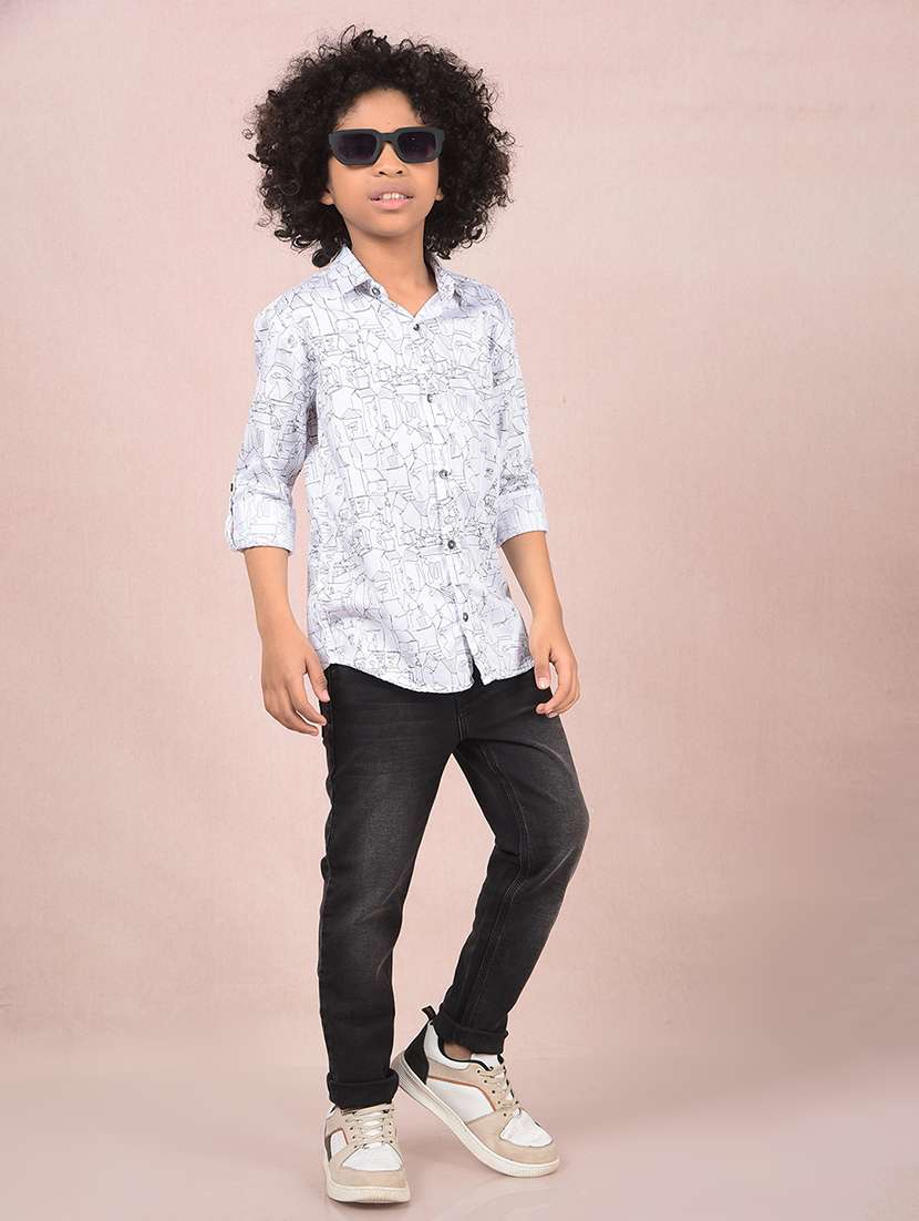 boys printed long sleeve casual shirt - 21854540 -  Standard Image - 6