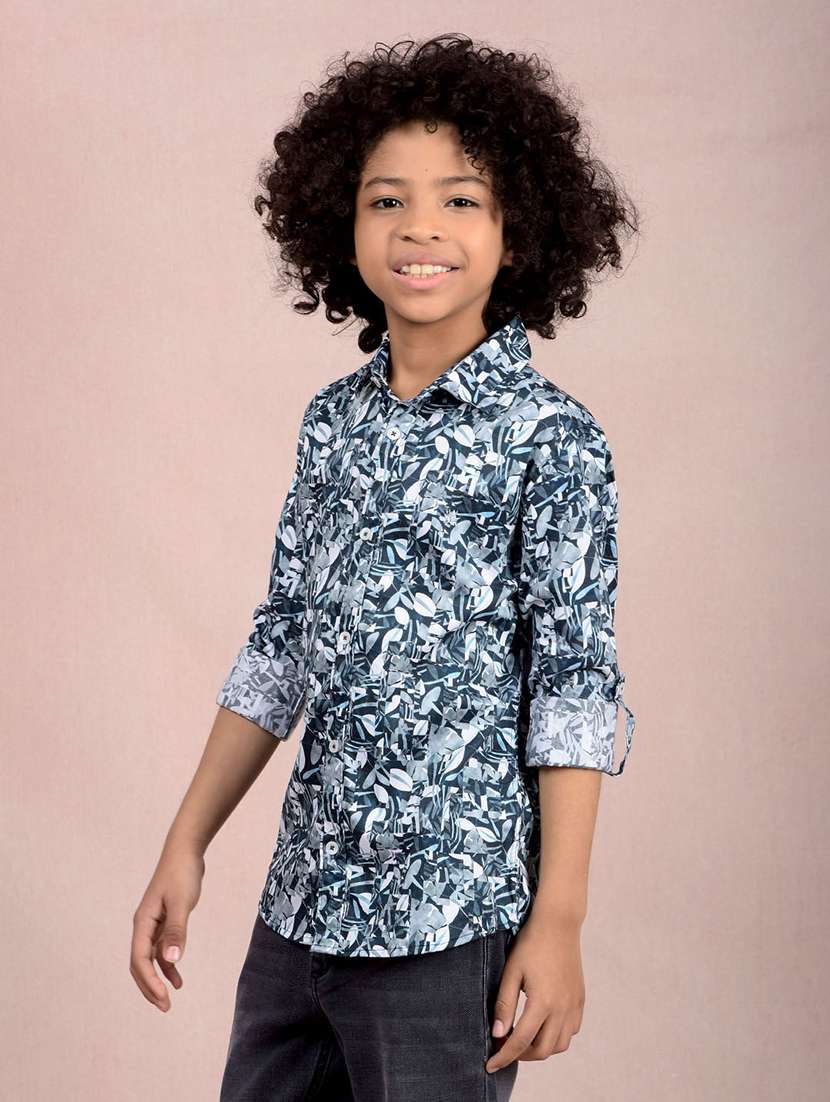 boys printed long sleeve casual shirt - 21854541 -  Standard Image - 1