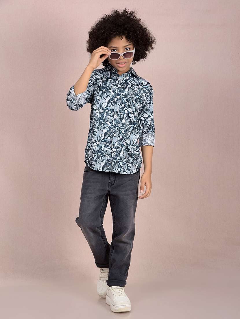 boys printed long sleeve casual shirt - 21854541 -  Standard Image - 4