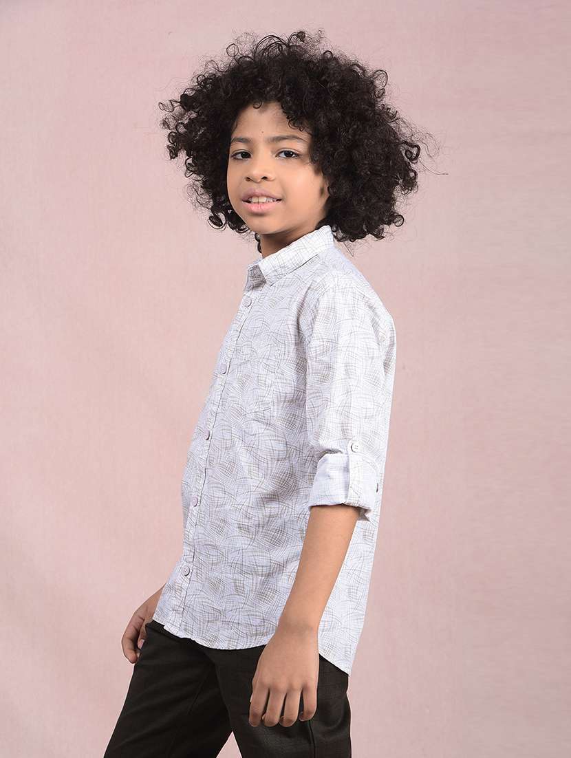 boys printed long sleeve casual shirt - 21854543 -  Standard Image - 1