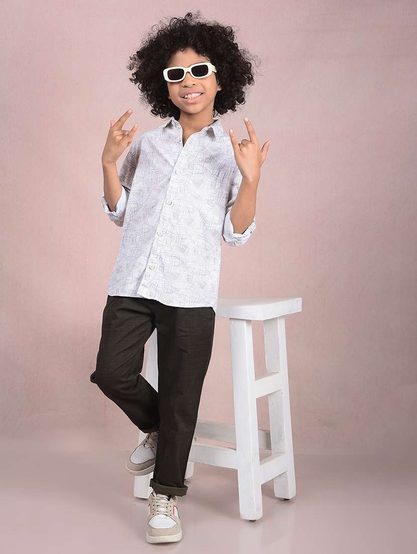 boys printed long sleeve casual shirt - 21854543 -  Standard Image - 6