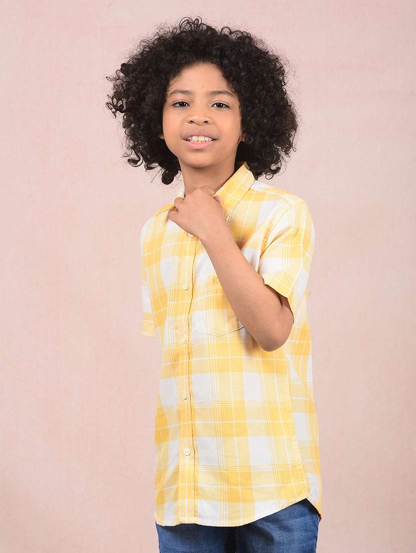 boys checkered short sleeve casual shirt - 21854548 -  Standard Image - 1