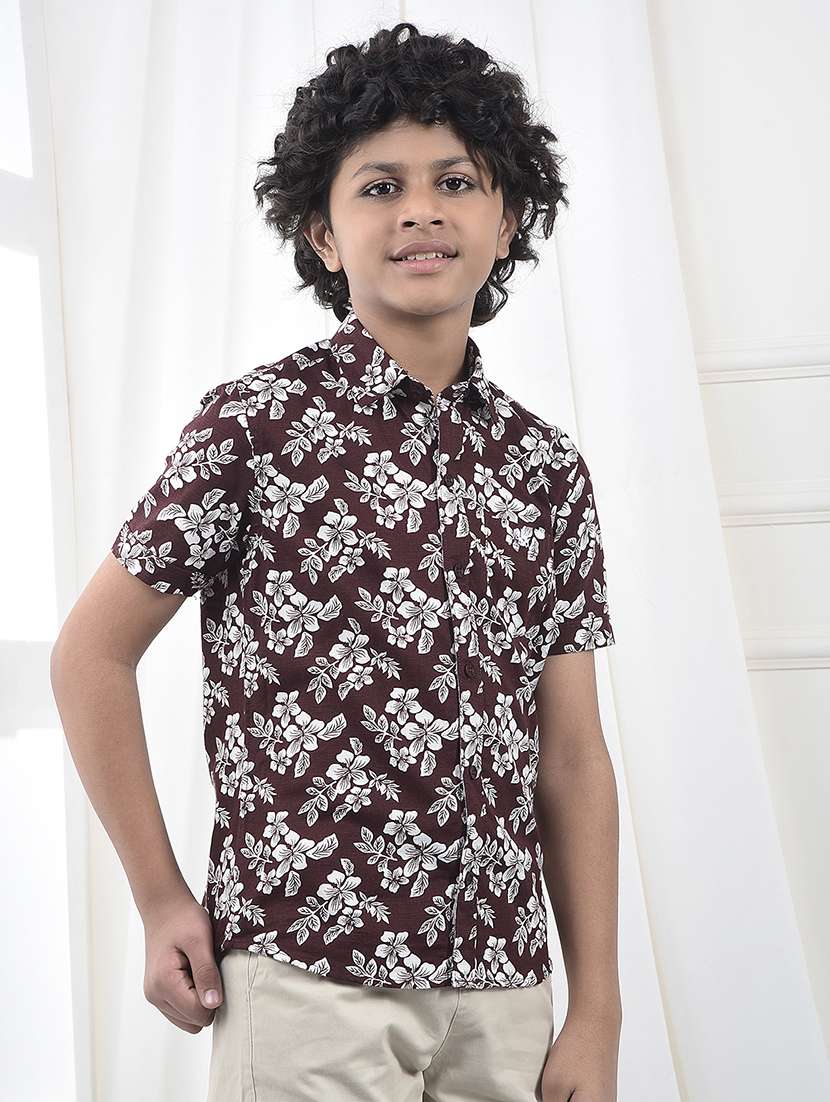 boys floral short sleeve casual shirt - 21854550 -  Standard Image - 1
