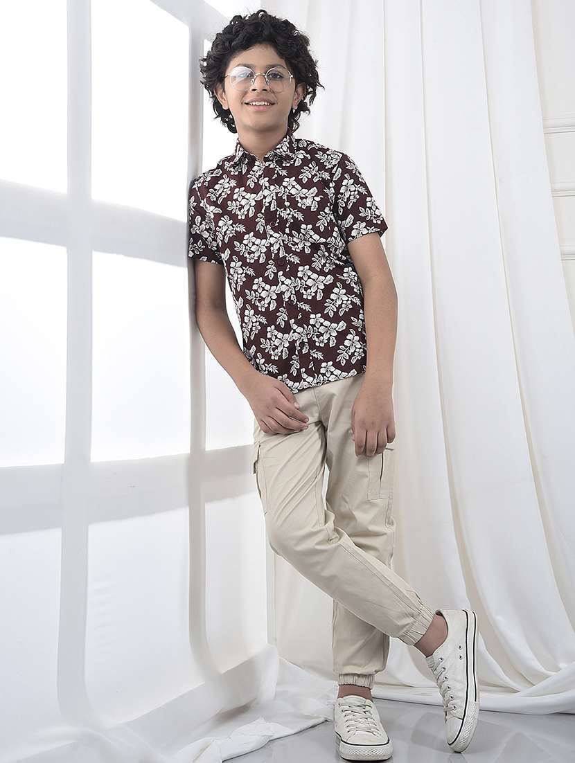 boys floral short sleeve casual shirt - 21854550 -  Standard Image - 4