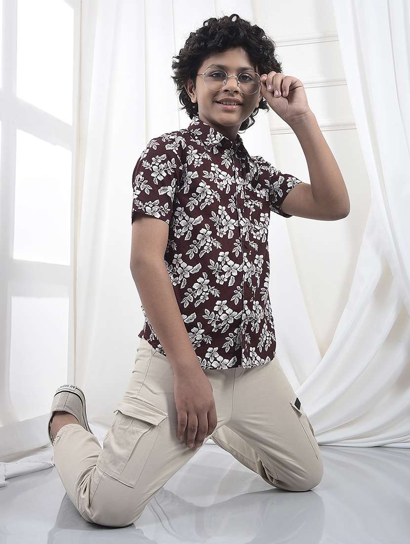 boys floral short sleeve casual shirt - 21854550 -  Standard Image - 6