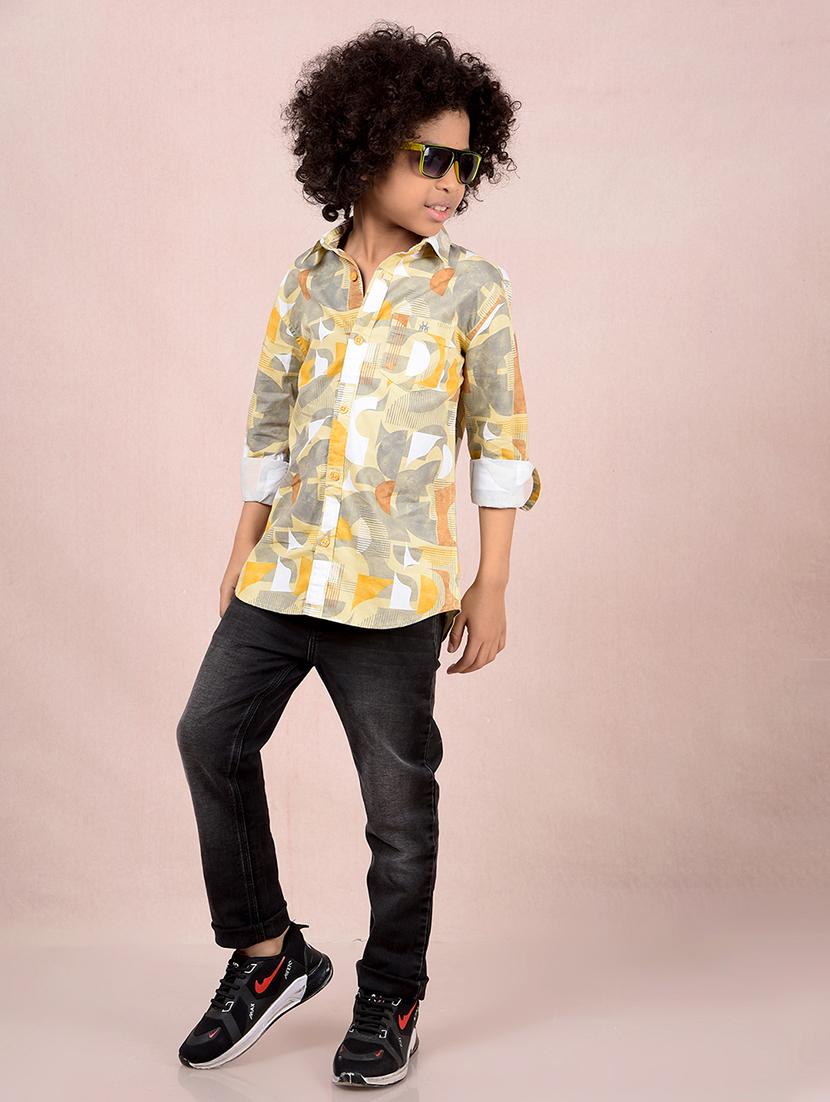 boys printed long sleeve casual shirt - 21854556 - Standard Image - 6