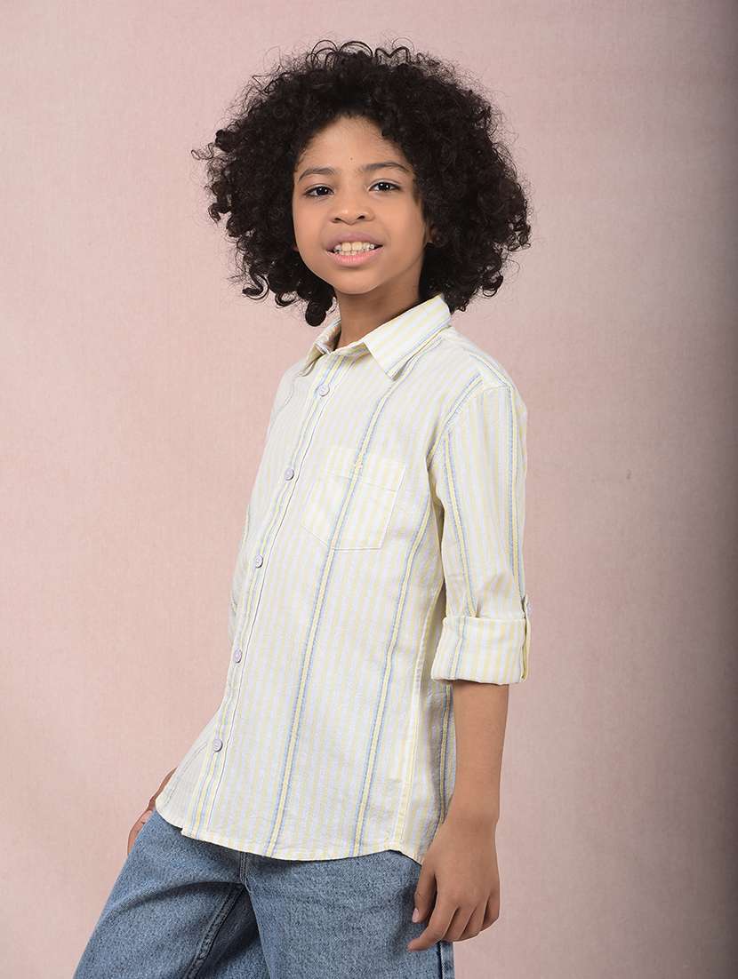boys striped long sleeve casual shirt - 21854558 -  Standard Image - 1