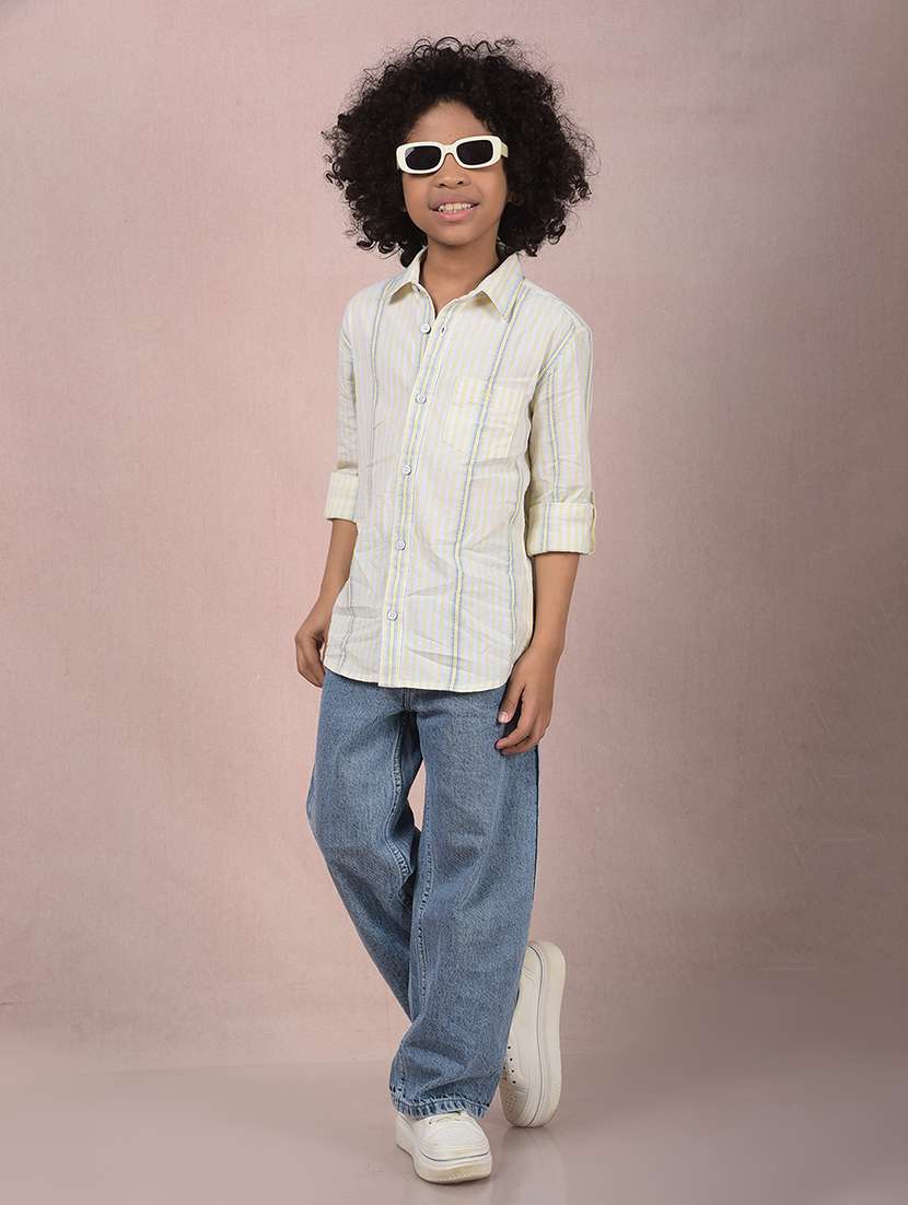 boys striped long sleeve casual shirt - 21854558 -  Standard Image - 6
