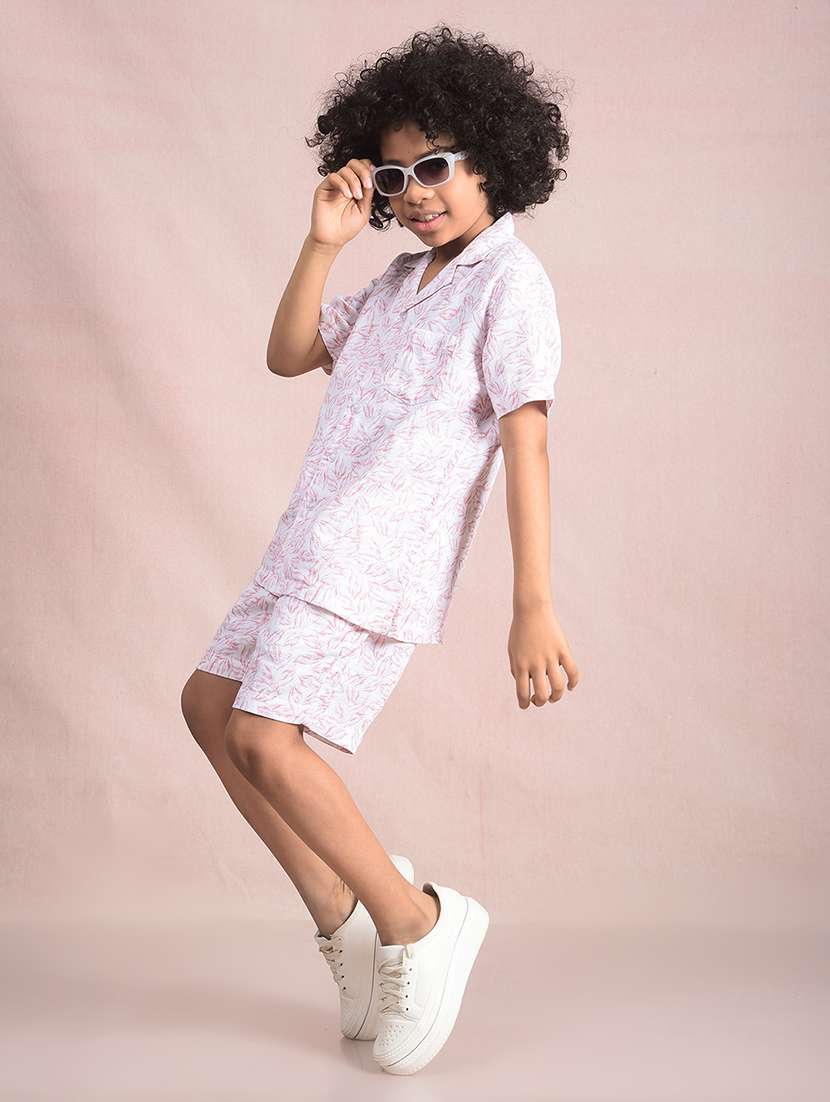 boys printed cuban collar casual shirt - 21854563 -  Standard Image - 6