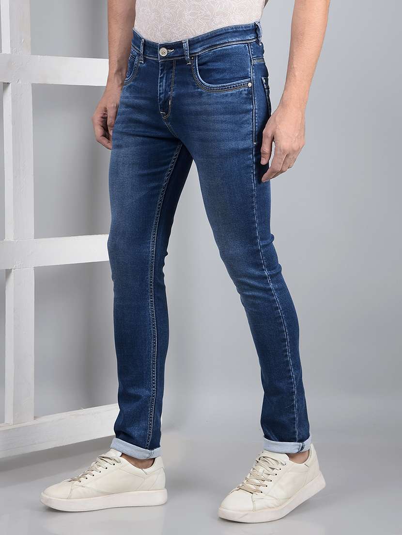 men mid rise full length denim jeans - 21854570 -  Standard Image - 1