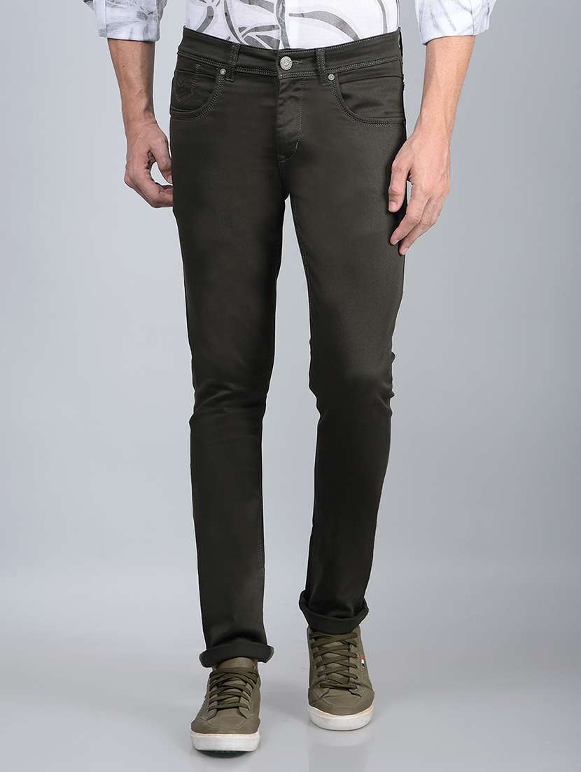 men mid rise full length denim jeans
