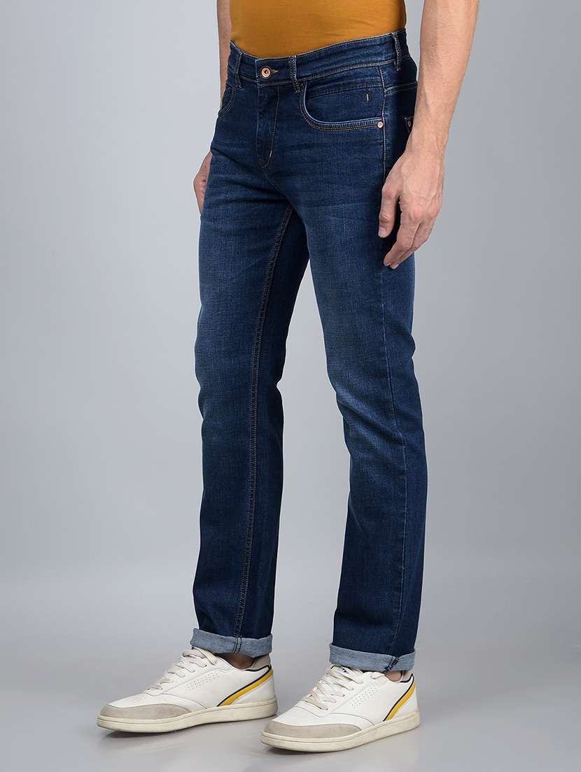 men mid rise full length denim jeans - 21854589 -  Standard Image - 1