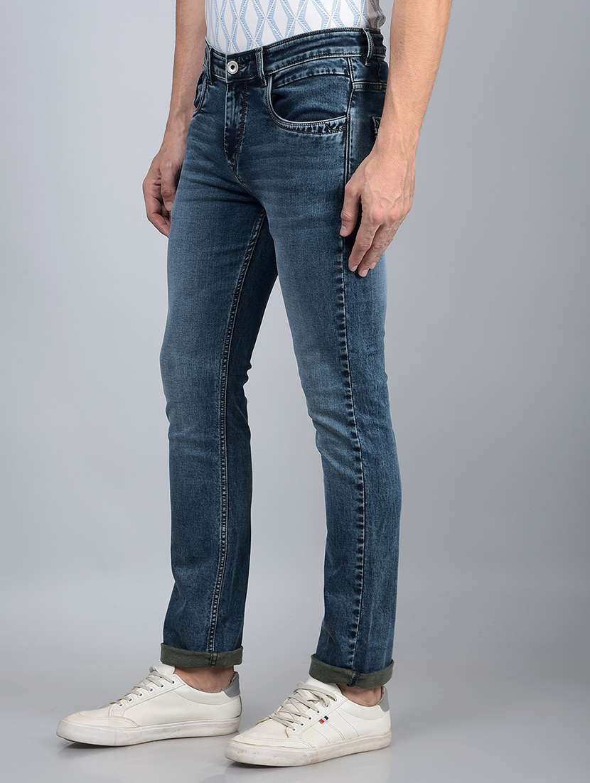 men mid rise ankle length denim jeans - 21854593 - Standard Image - 1