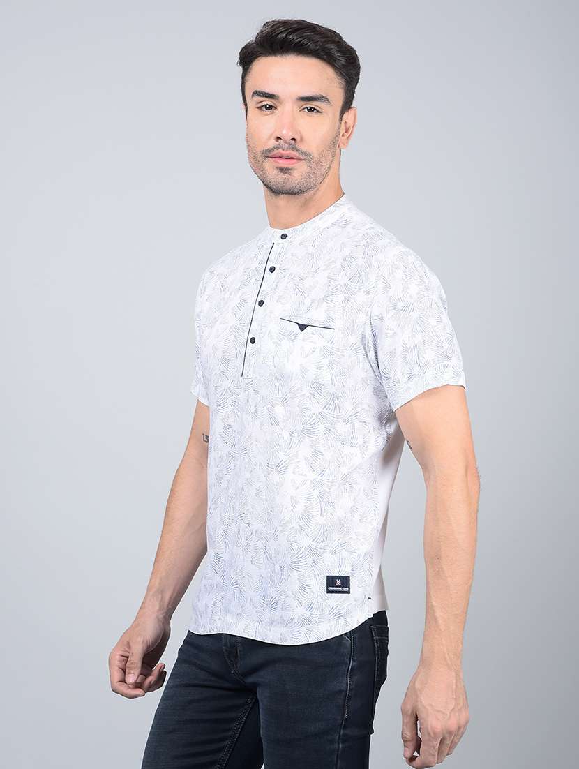 men printed short sleeve short kurta - 21854603 -  Standard Image - 1