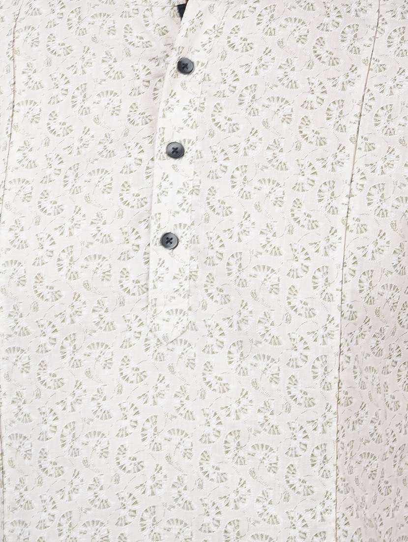 men printed short sleeve short kurta - 21854604 -  Standard Image - 4