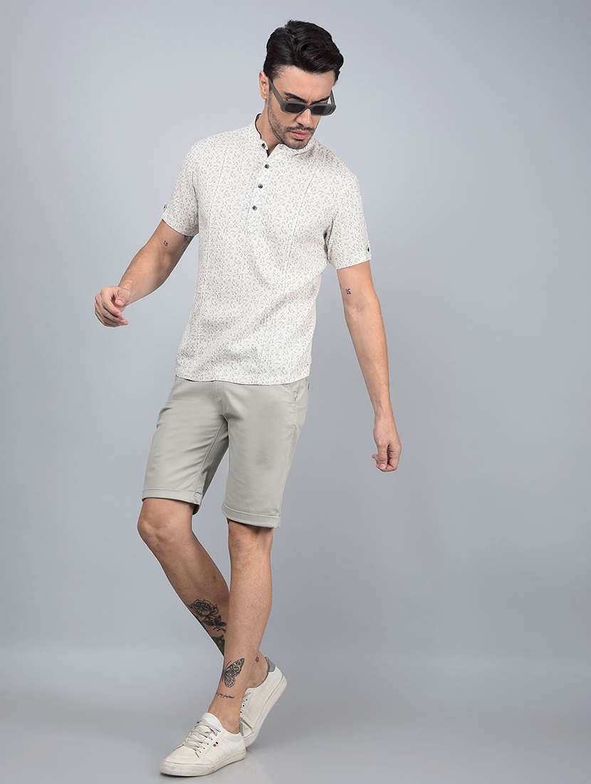 men printed short sleeve short kurta - 21854604 -  Standard Image - 6