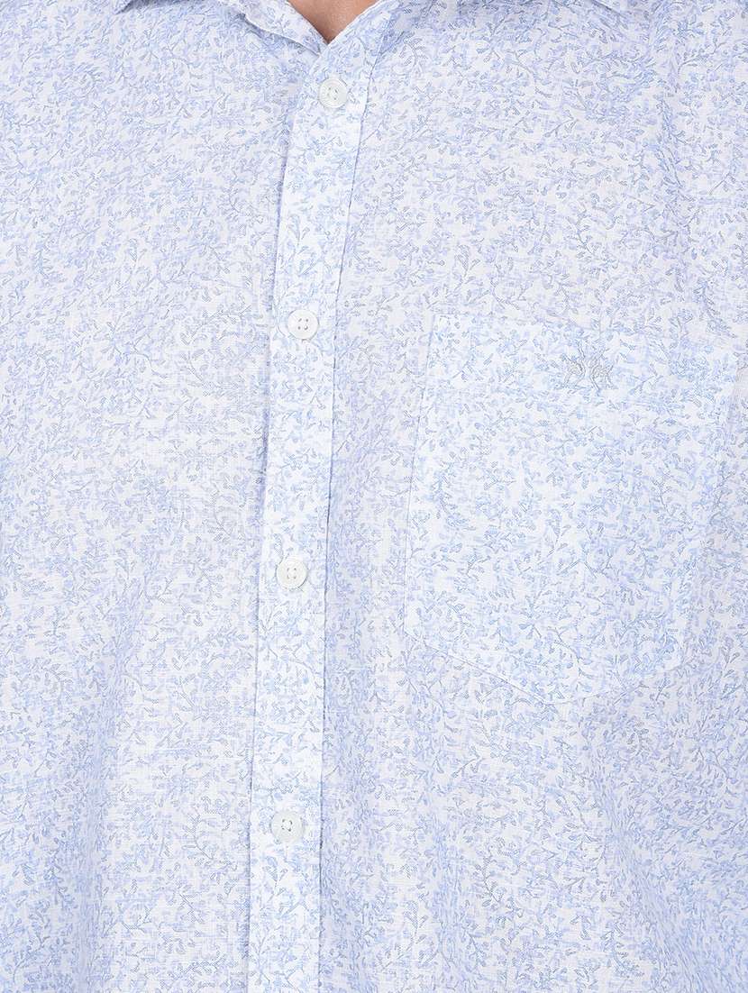 men printed long sleeve slim fit casual shirt - 21854627 -  Standard Image - 4