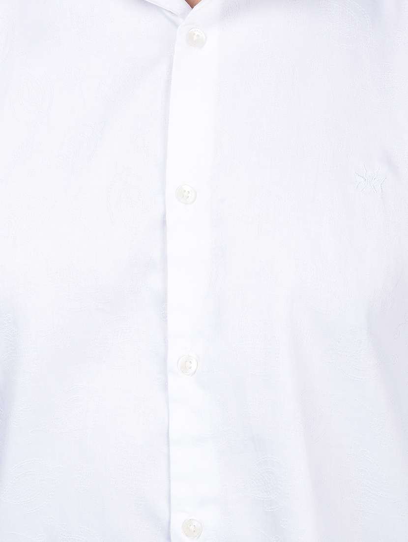 men solid long sleeve slim fit casual shirt - 21854651 - Standard Image - 4