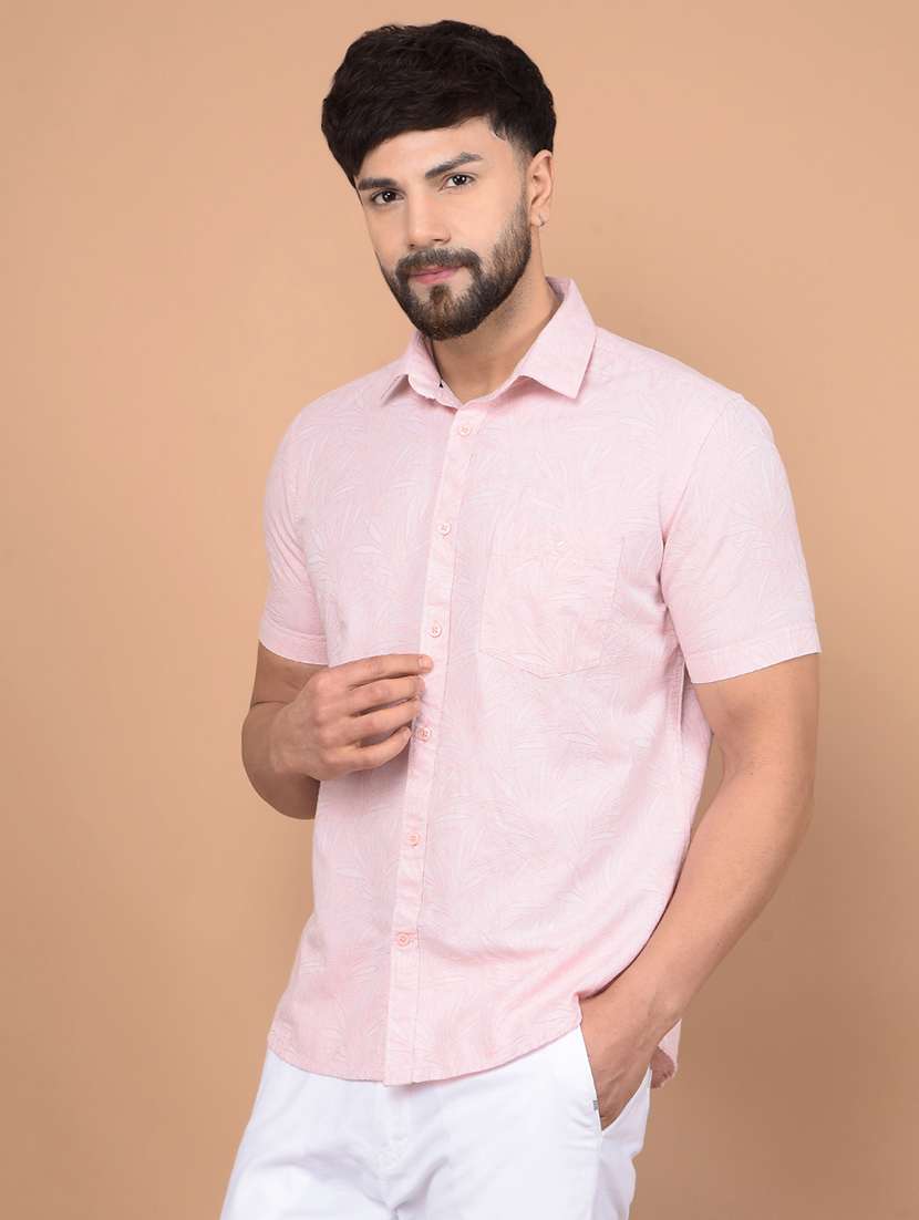 men floral short sleeve slim fit casual shirt  - 21854670 -  Standard Image - 1