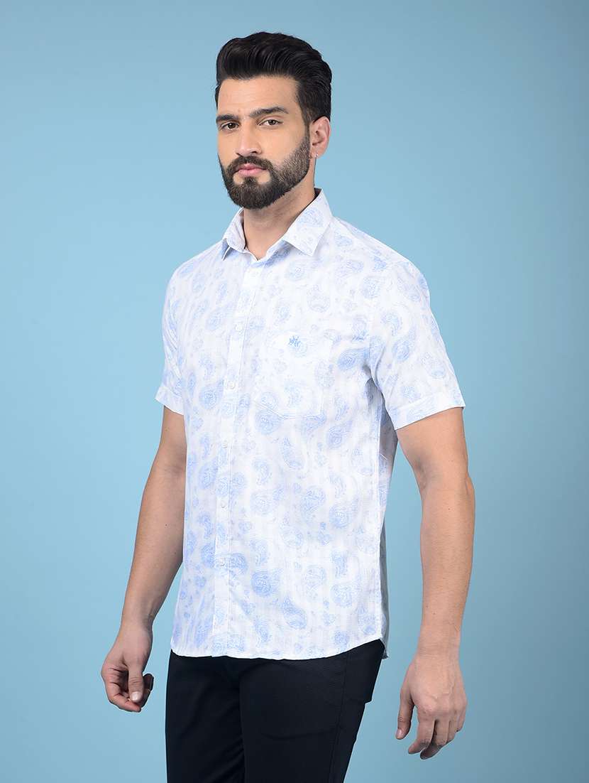 men floral short sleeve slim fit casual shirt  - 21854688 -  Standard Image - 1