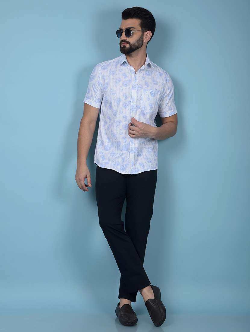 men floral short sleeve slim fit casual shirt  - 21854688 -  Standard Image - 6