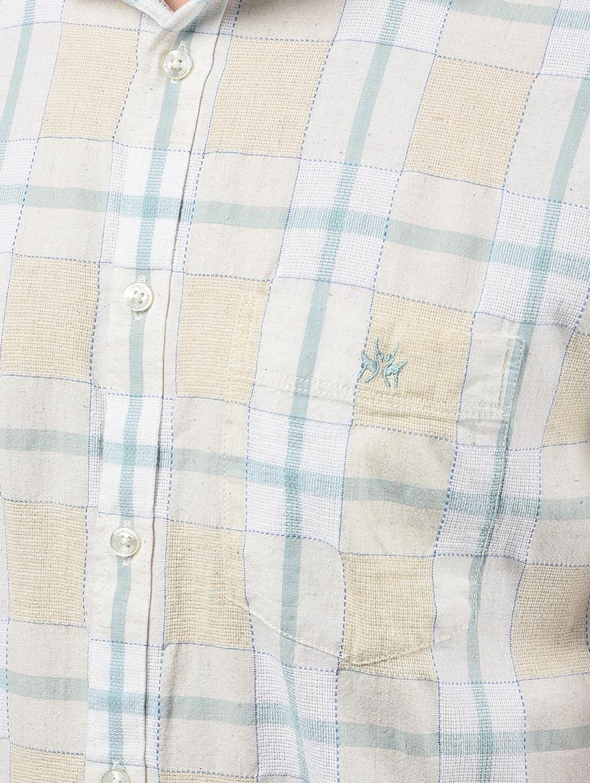 men checked short sleeve slim fit casual shirt - 21854692 - Standard Image - 4