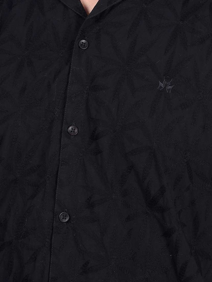 men solid short sleeve slim fit casual shirt  - 21854702 -  Standard Image - 4